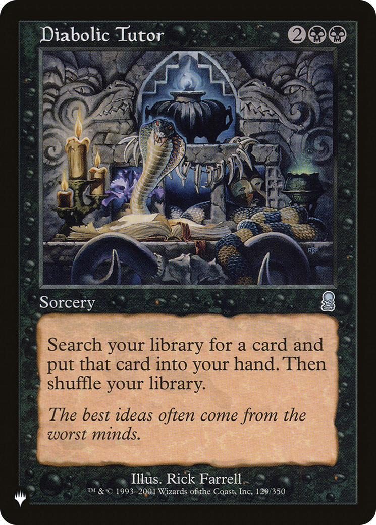 Diabolic Tutor (LIST-ODY-129) [The List]
