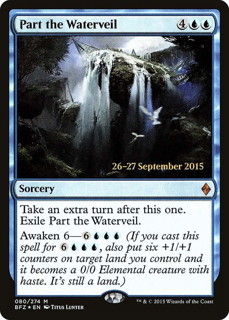 Part the Waterveil (PRE-80S) [Battle for Zendikar Promos] Foil