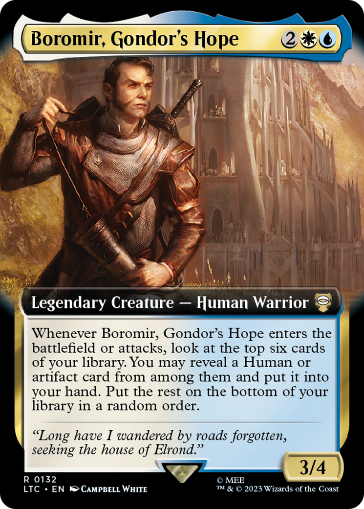 Boromir, Gondor's Hope (Extended Art) (LTC-132) [Tales of Middle-earth Commander]