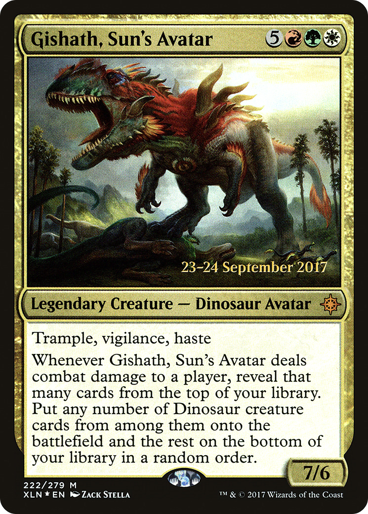 Gishath, Sun's Avatar (PRE-222S) [Ixalan Promos] Foil
