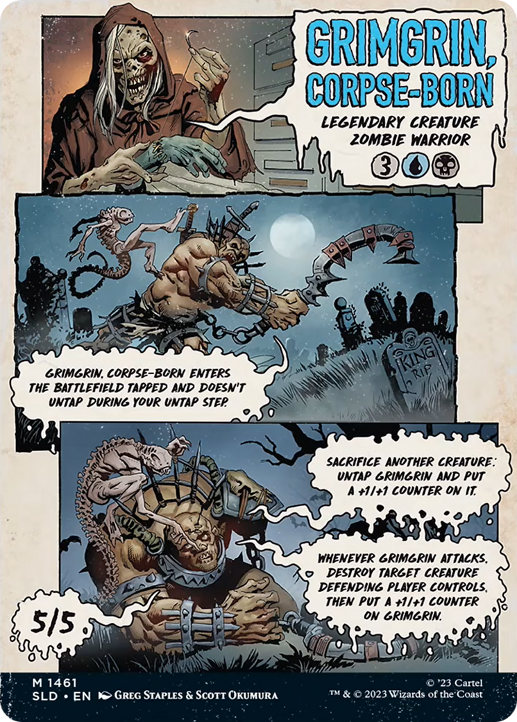 Grimgrin, Corpse-Born // Grimgrin, Corpse-Born (SLD-1461) [Secret Lair Drop]: (Full Art) (Borderless)