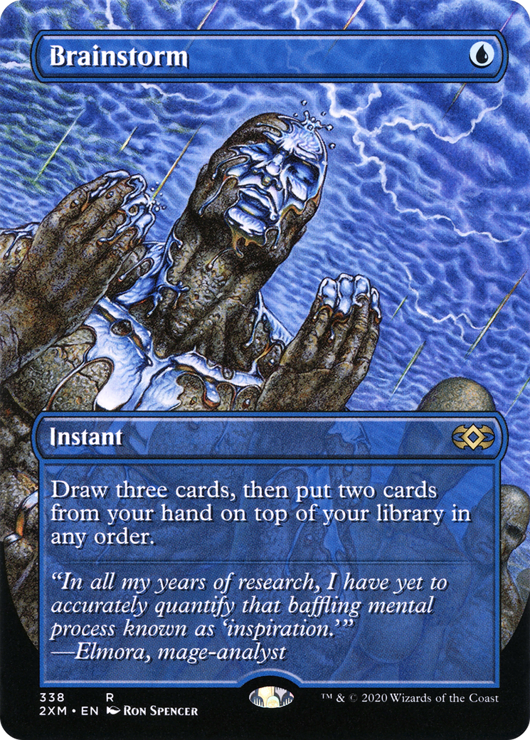 Brainstorm (2XM-338) [Double Masters] (Borderless) Foil