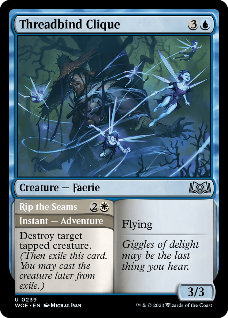 Threadbind Clique // Rip the Seams (WOE-239) [Wilds of Eldraine] Foil