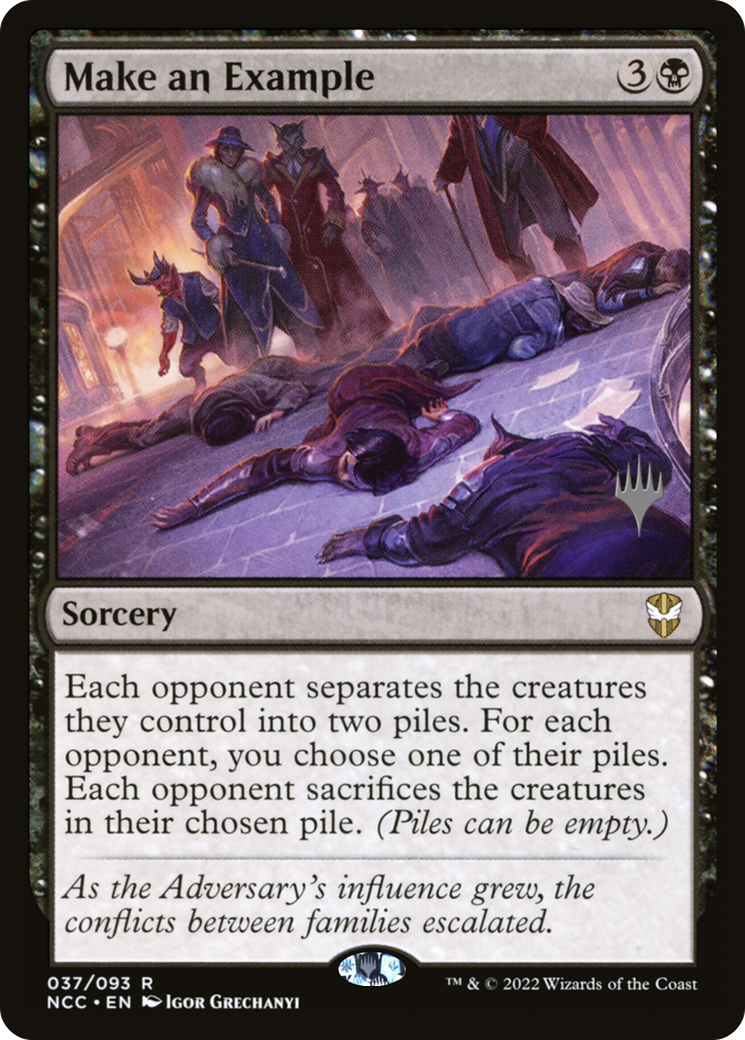 Make an Example (PPSNC-037) [Promo Pack: New Capenna Commander Promos] Foil