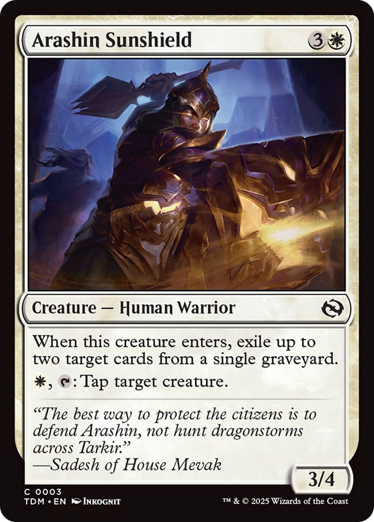 Arashin Sunshield (TDM-003) [Tarkir: Dragonstorm]