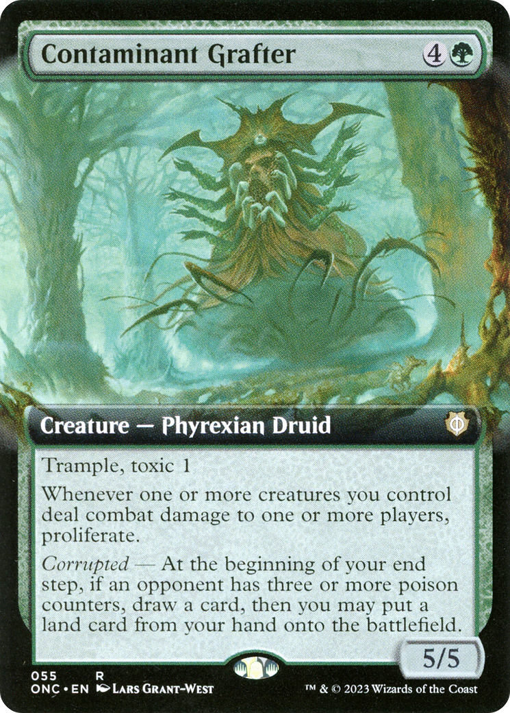 Contaminant Grafter (ONC-055) [Phyrexia: All Will Be One Commander]: (Extended Art)