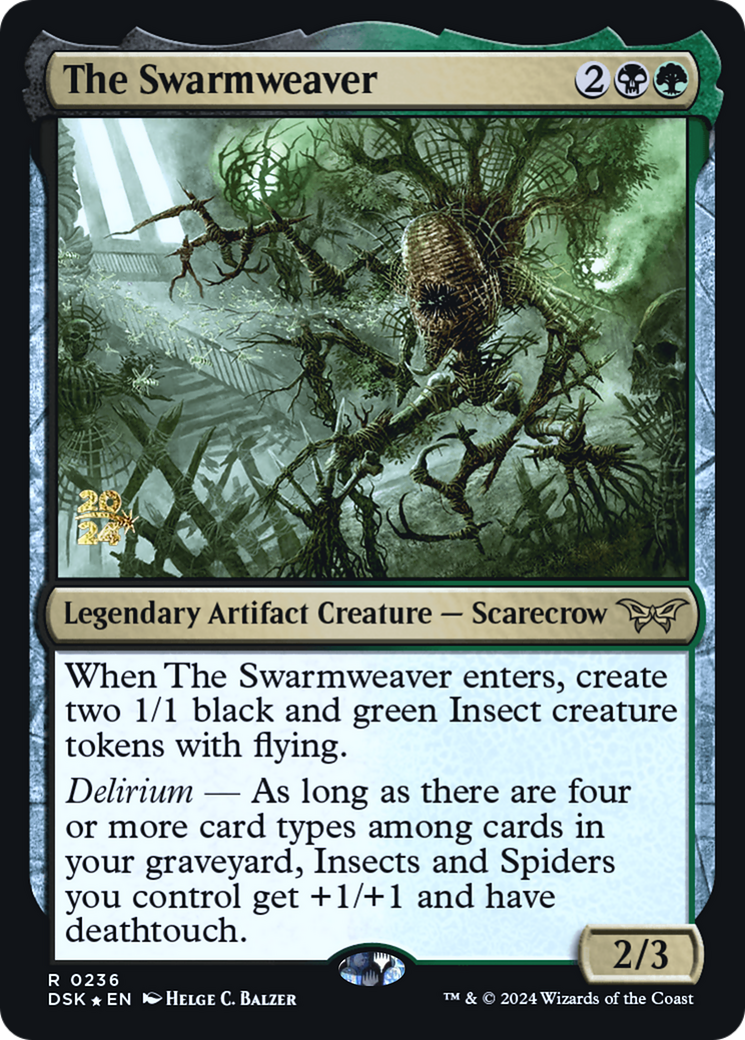 The Swarmweaver (PRE-236) [Duskmourn: House of Horror Promos] Foil