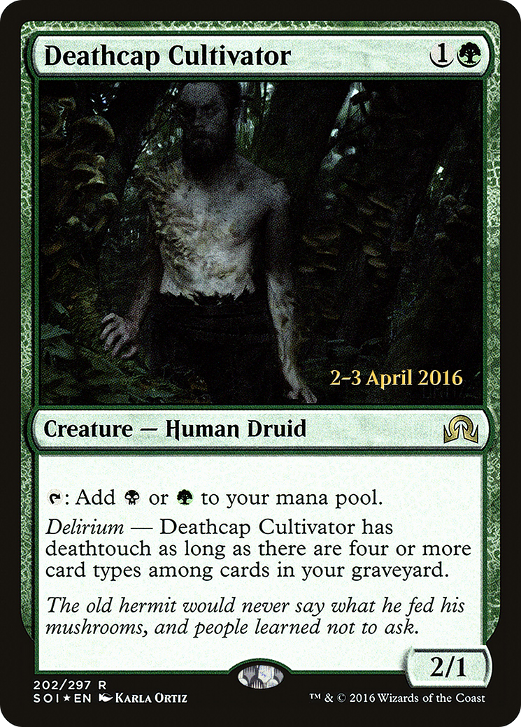 Deathcap Cultivator (PRE-202S) [Shadows over Innistrad Promos] Foil