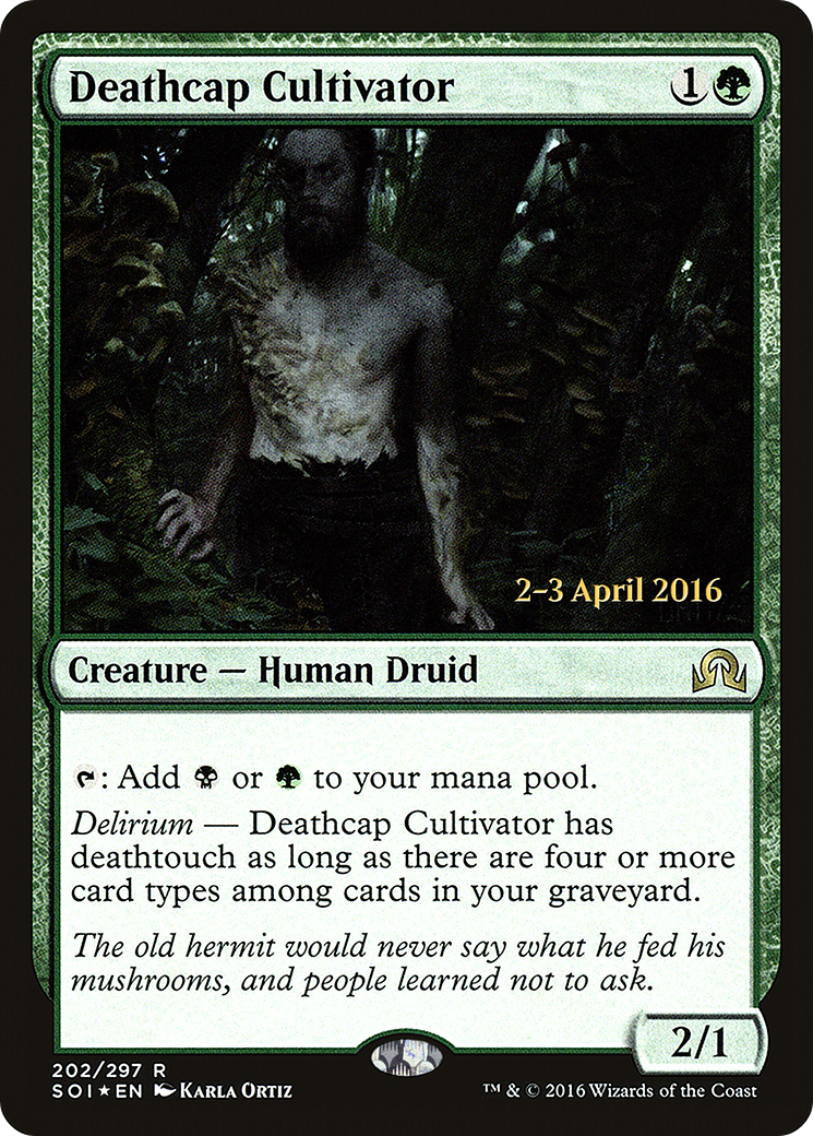Deathcap Cultivator (PRE-202S) [Shadows over Innistrad Promos] Foil