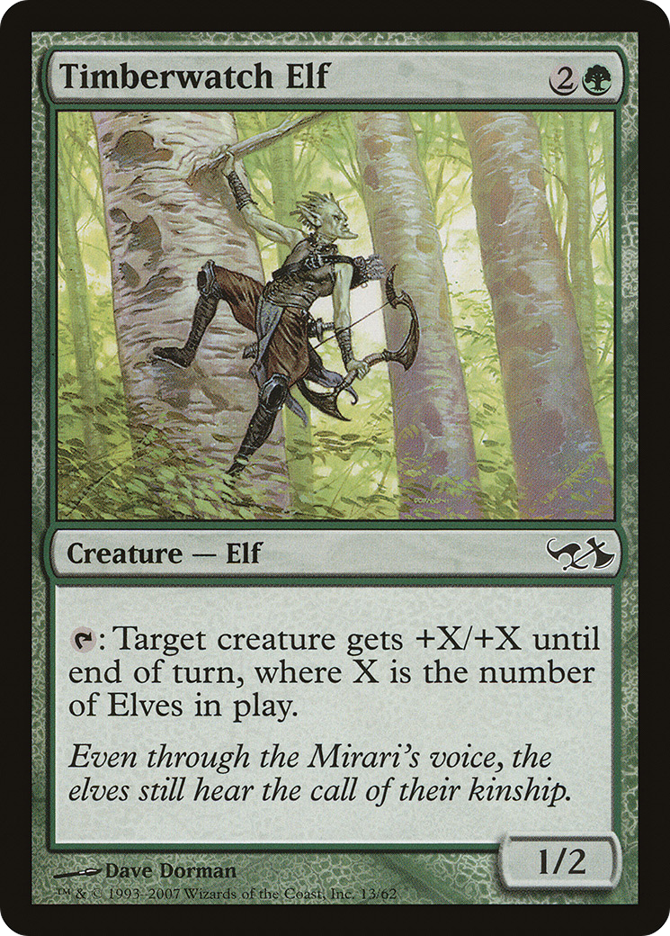 Timberwatch Elf (EVG-013) [Duel Decks: Elves vs. Goblins]