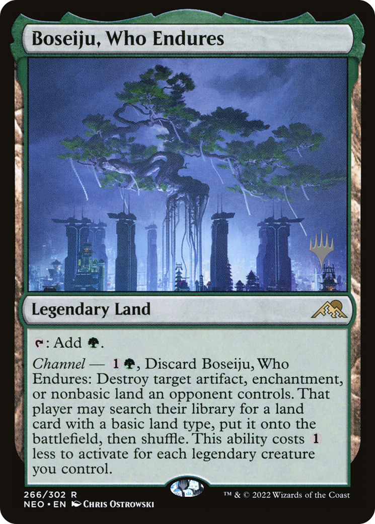 Boseiju, Who Endures (PPNEO-266) [Promo Pack: Kamigawa: Neon Dynasty Promos]