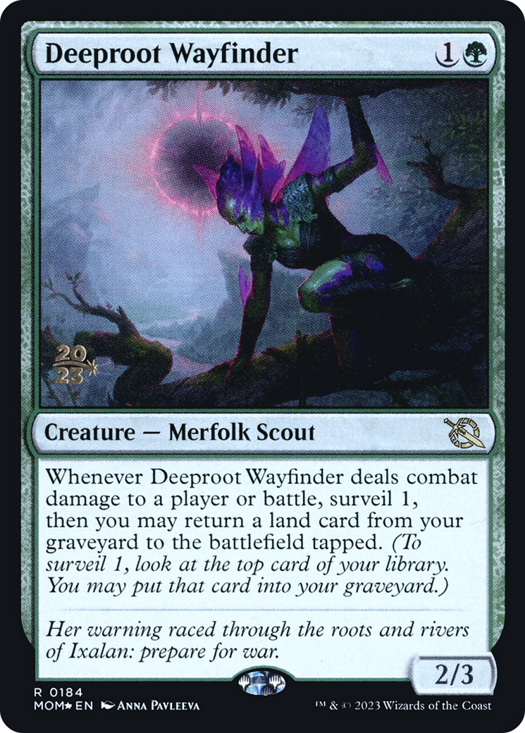 Deeproot Wayfinder (PRE-184S) [March of the Machine Promos] Foil