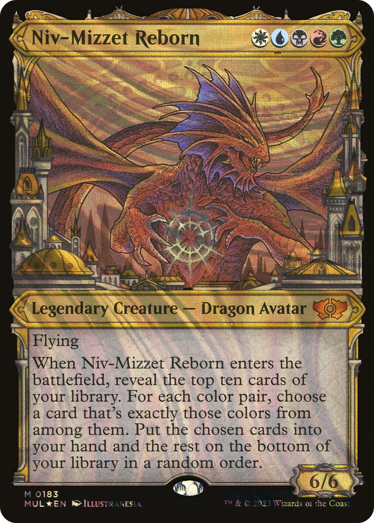 Niv-Mizzet Reborn (MUL-183) [Multiverse Legends]: (Showcase) Foil