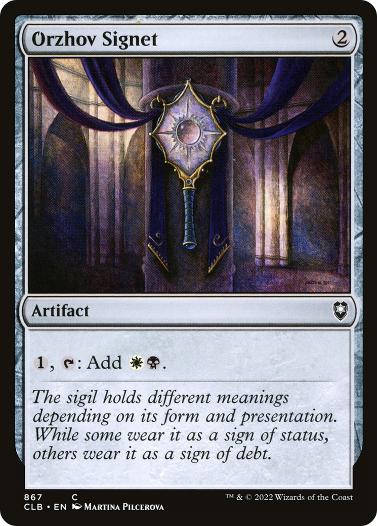 Orzhov Signet (CLB-867) [Commander Legends: Battle for Baldur's Gate]