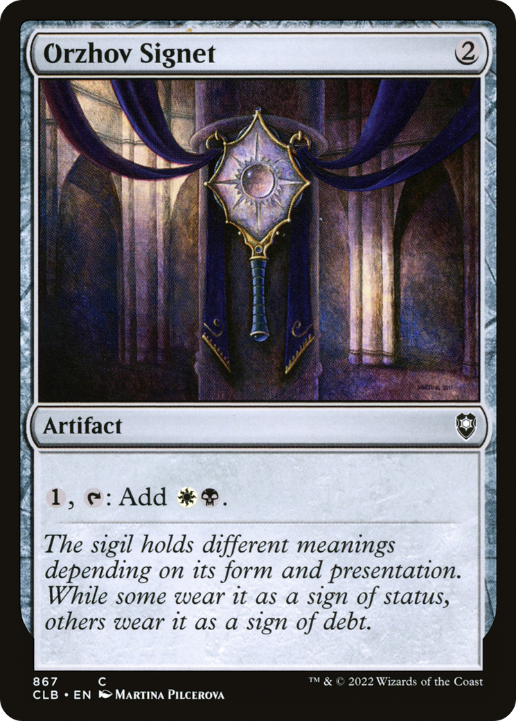 Orzhov Signet (CLB-867) [Commander Legends: Battle for Baldur's Gate]