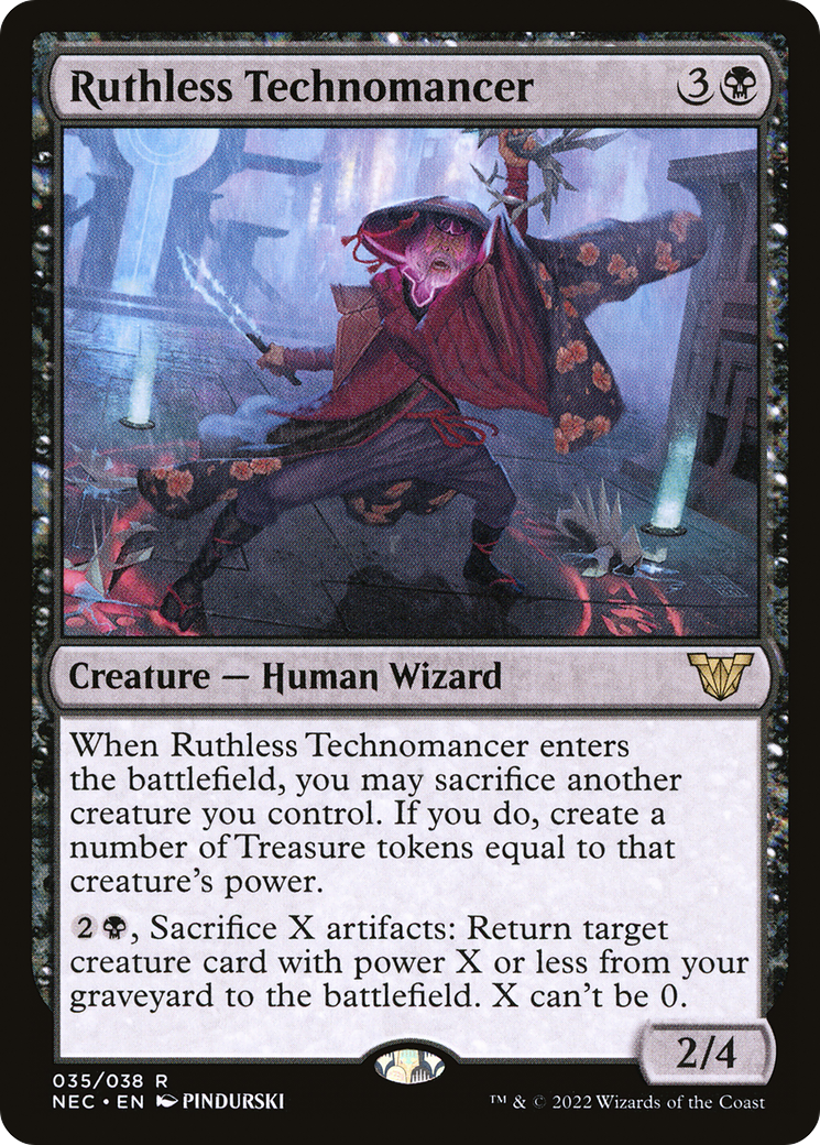 Ruthless Technomancer (NEC-035) [Neon Dynasty Commander] Foil