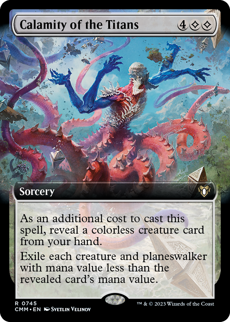 Calamity of the Titans (CMM-745) [Commander Masters]: (Extended Art) Foil