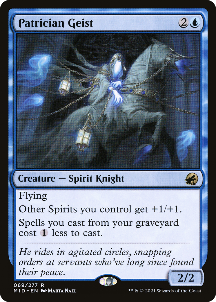 Patrician Geist (MID-069) [Innistrad: Midnight Hunt] Foil