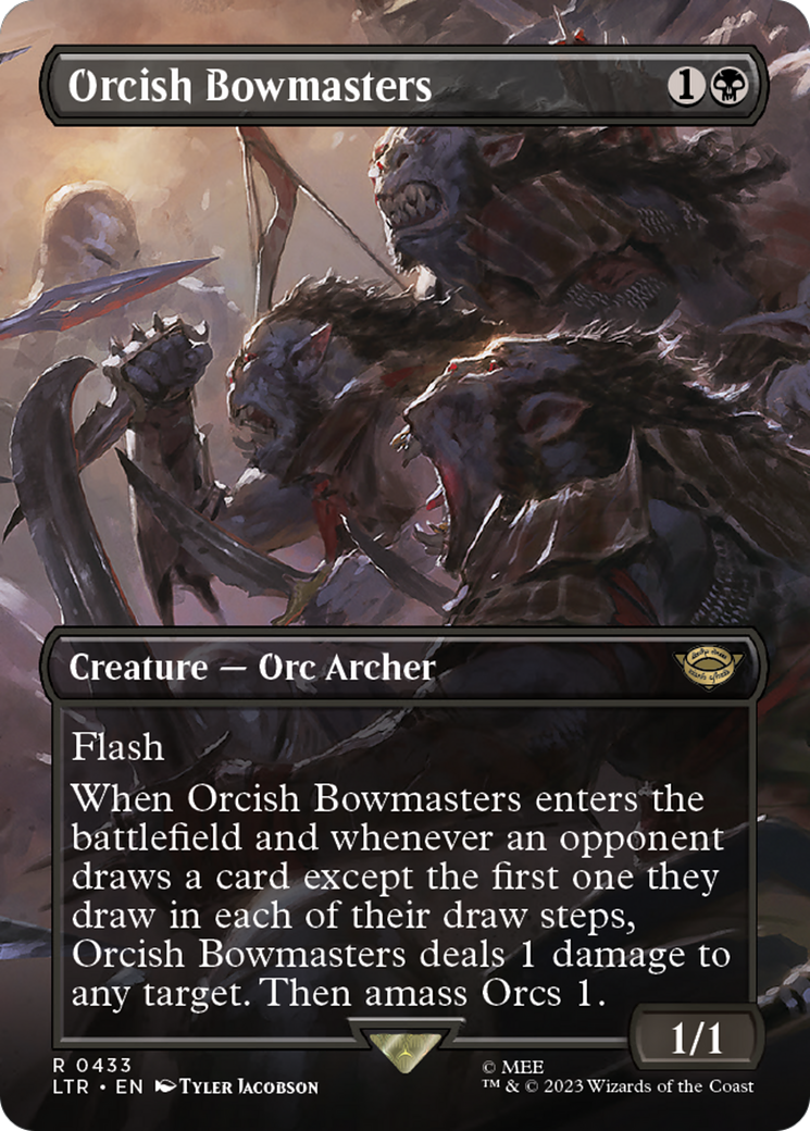 Orcish Bowmasters (Borderless) (LTR-433) [The Lord of the Rings: Tales of Middle-earth]