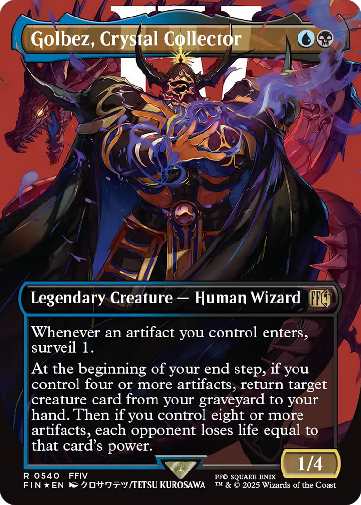 Golbez, Crystal Collector (Borderless) (Surge Foil) (FIN-540) [FINAL FANTASY] (Borderless) Foil