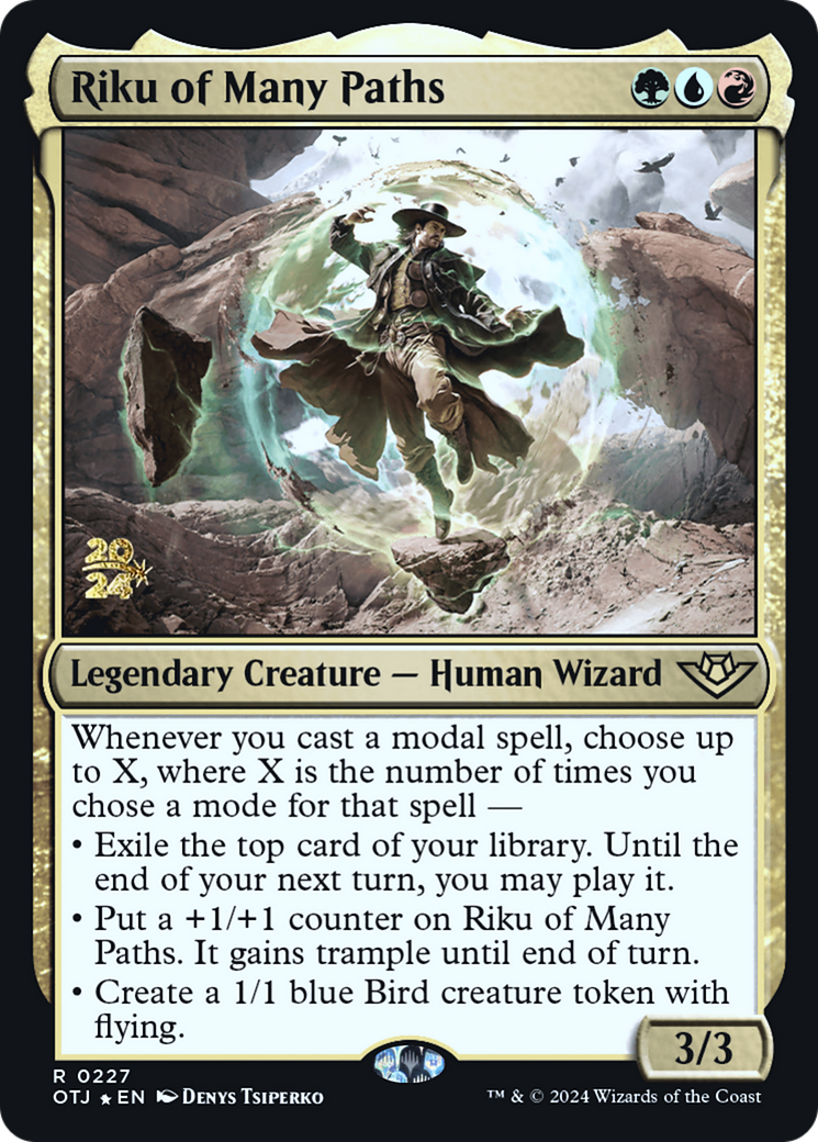 Riku of Many Paths (PRE-227S) [Outlaws of Thunder Junction Promos] Foil