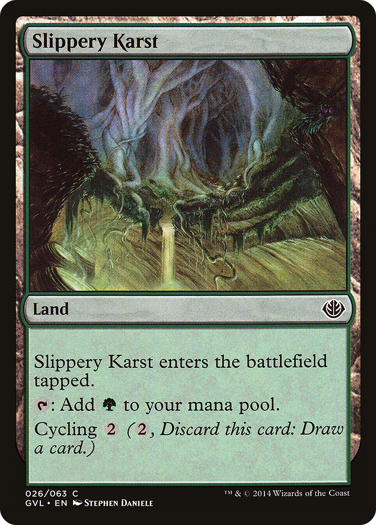 Slippery Karst (DD3-026) [Duel Decks Anthology: Garruk vs. Liliana]