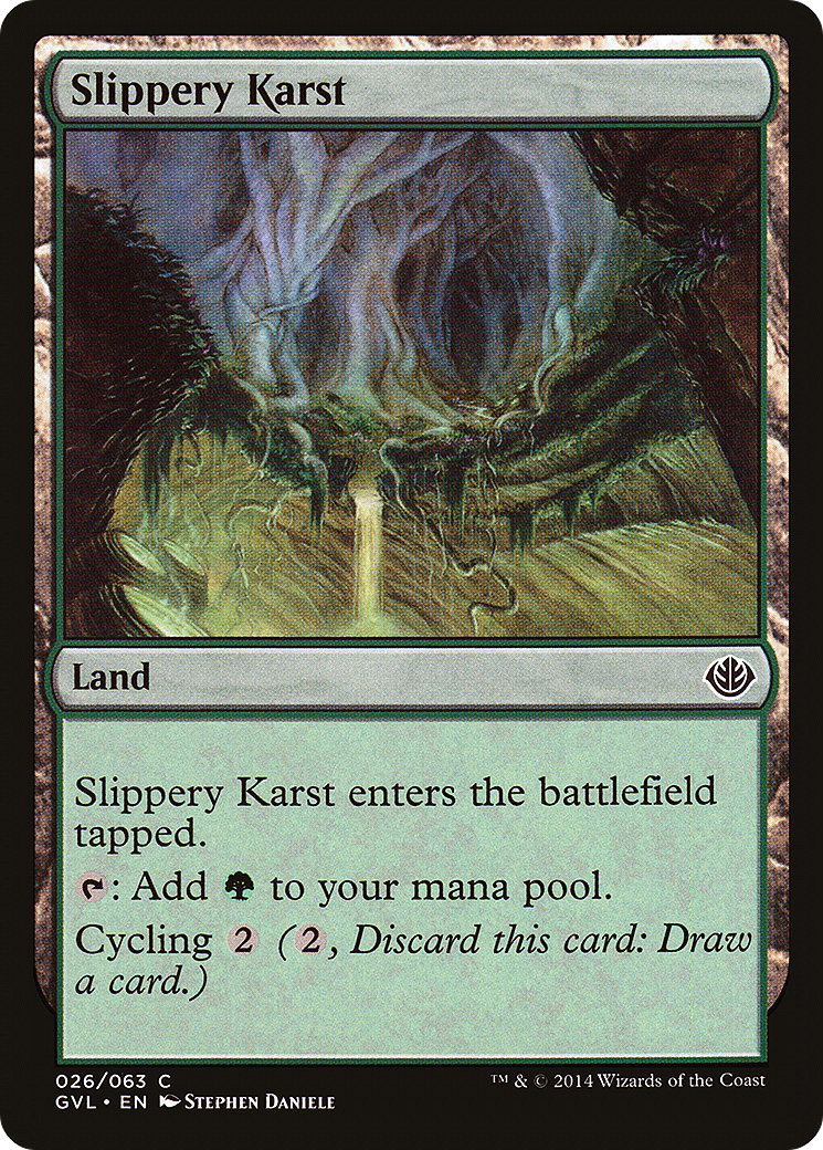 Slippery Karst (DD3-026) [Duel Decks Anthology: Garruk vs. Liliana]