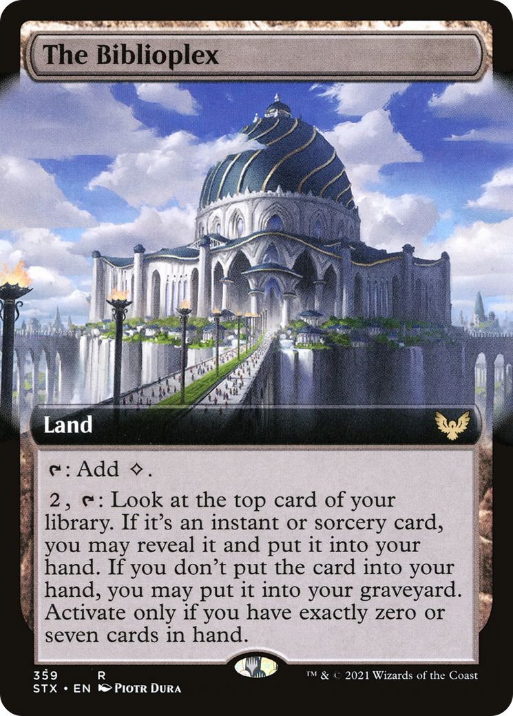 The Biblioplex (Extended Art) (STX-359) [Strixhaven: School of Mages]