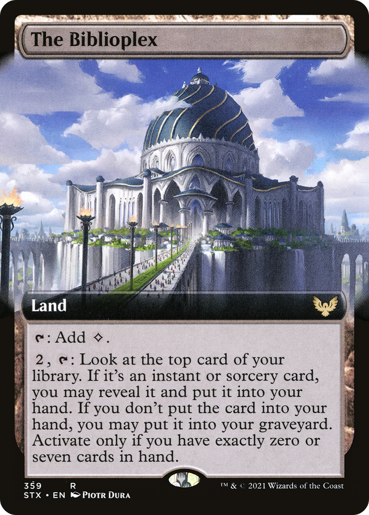 The Biblioplex (STX-359) [Strixhaven: School of Mages]: (Extended Art) Foil