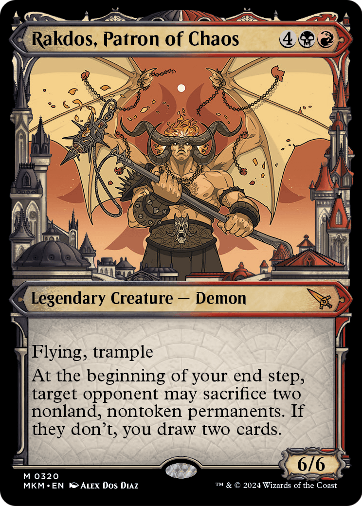 Rakdos, Patron of Chaos (Showcase) (MKM-320) [Murders at Karlov Manor]