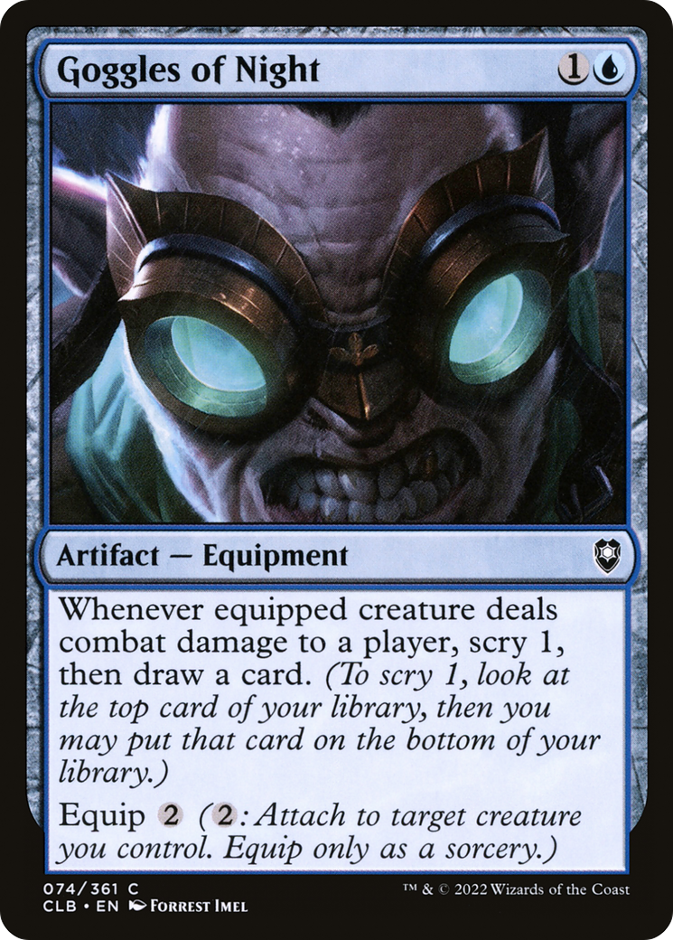 Goggles of Night (CLB-074) [Commander Legends: Battle for Baldur's Gate]