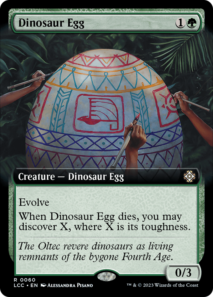Dinosaur Egg (LCC-060) [The Lost Caverns of Ixalan Commander]: (Extended Art)