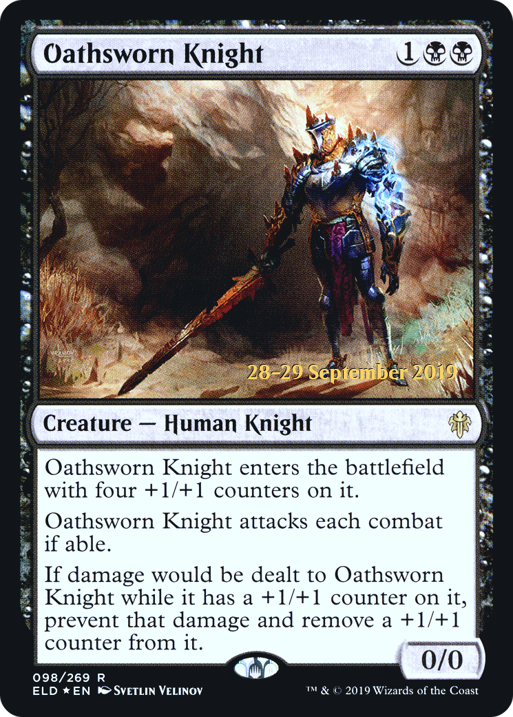 Oathsworn Knight (PRE-98S) [Throne of Eldraine Promos] Foil