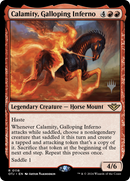Calamity, Galloping Inferno (PPOTJ-116P) [Outlaws of Thunder Junction Promos] Foil