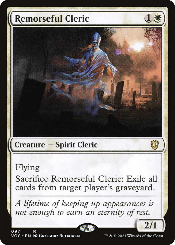 Remorseful Cleric (VOC-097) [Crimson Vow Commander]