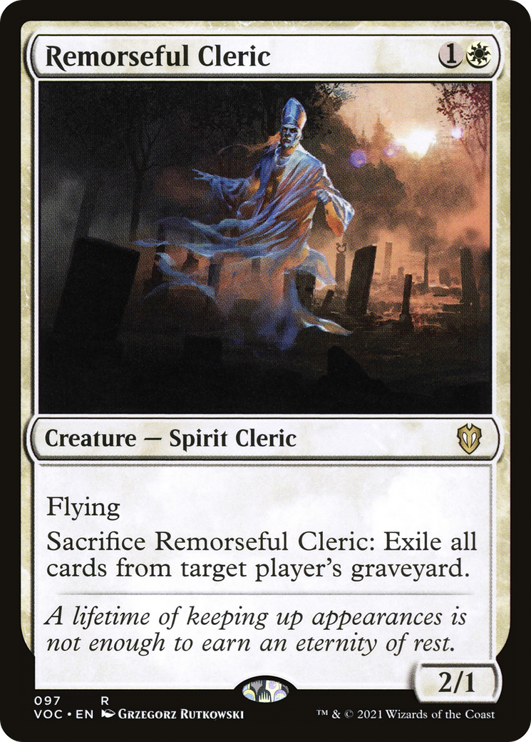 Remorseful Cleric (VOC-097) [Crimson Vow Commander]