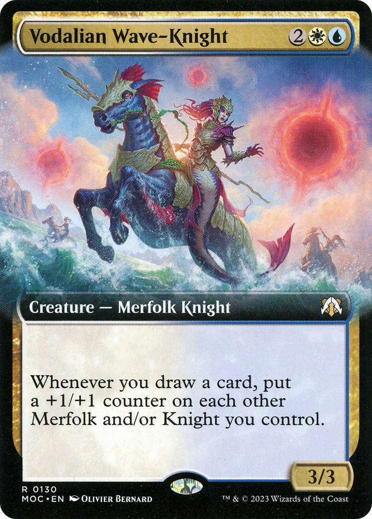 Vodalian Wave-Knight (MOC-130) [March of the Machine Commander]: (Extended Art) Foil