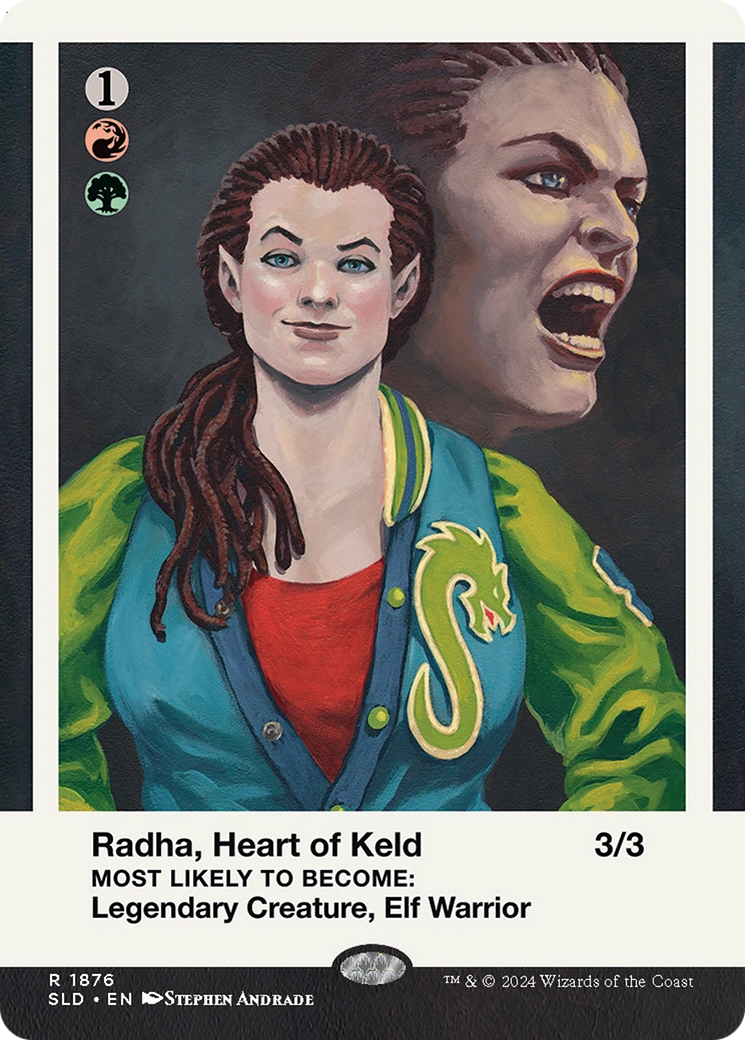 Radha, Heart of Keld // Radha, Heart of Keld (SLD-1876) [Secret Lair Drop] (Borderless)