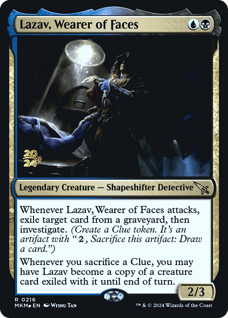 Lazav, Wearer of Faces (PRE-216) [Murders at Karlov Manor Promos] Foil