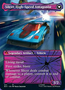 Slicer, Hired Muscle // Slicer, High-Speed Antagonist (BOT-021) [Transformers]: (shatteredglass, convertdfc) (Borderless) Foil