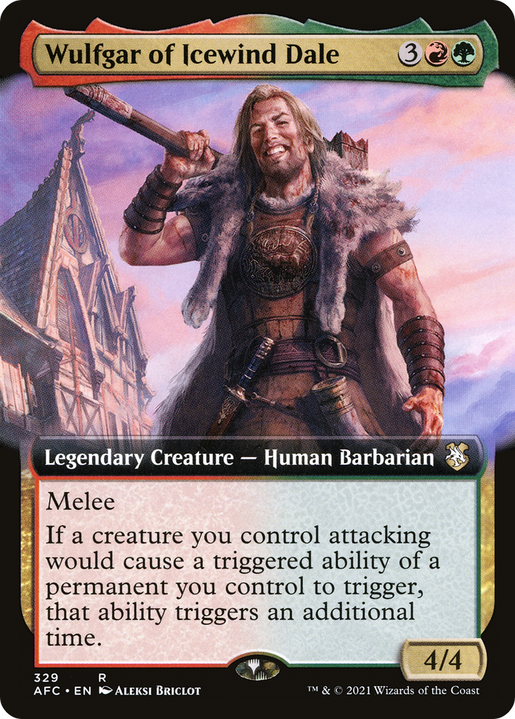 Wulfgar of Icewind Dale (Extended Art) (AFC-329) [Forgotten Realms Commander]
