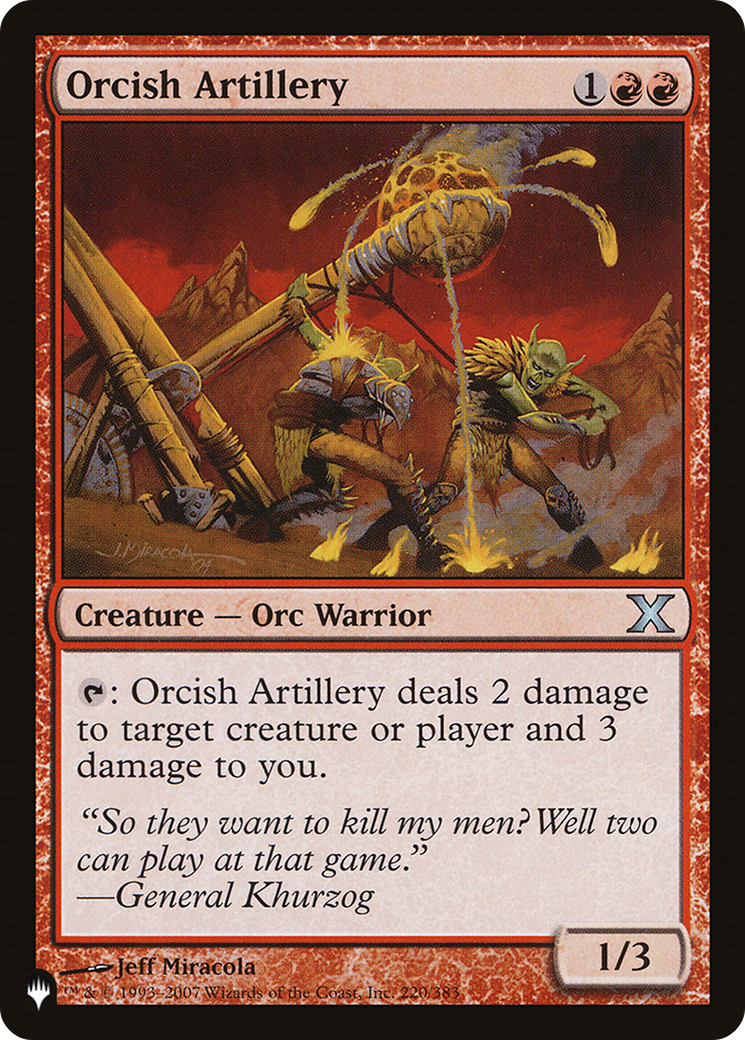 Orcish Artillery (LIST-10E-220) [The List]