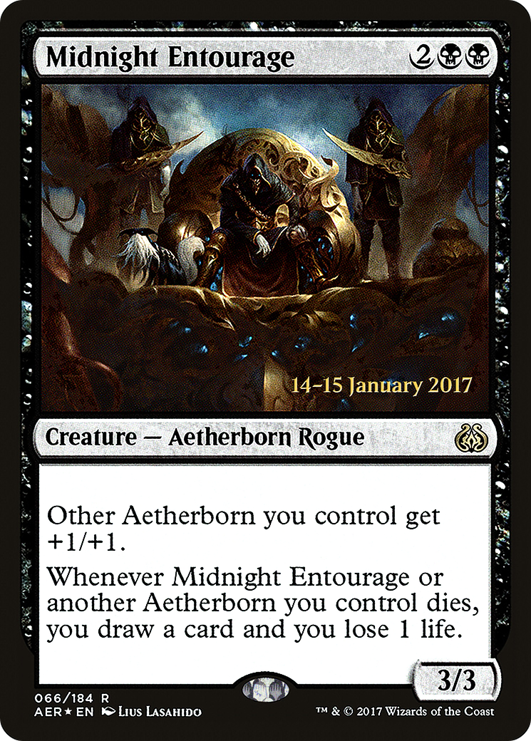 Midnight Entourage (PRE-66S) [Aether Revolt Promos] Foil
