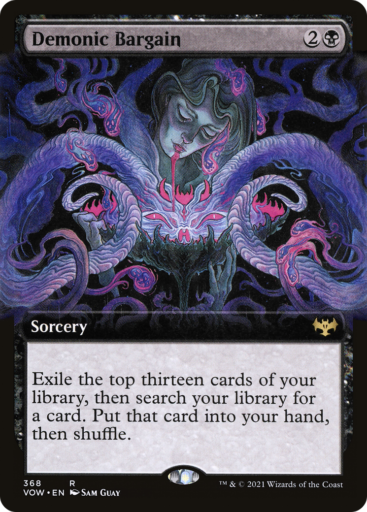 Demonic Bargain (Extended Art) (VOW-368) [Innistrad: Crimson Vow]