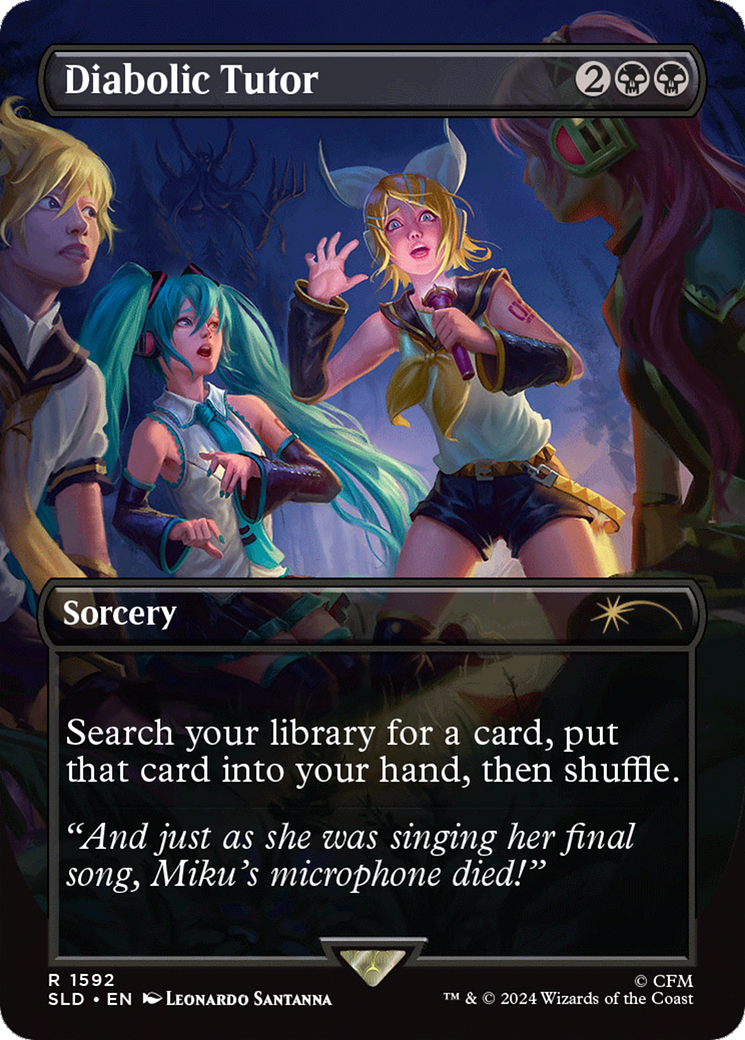 Diabolic Tutor (SLD-1592) [Secret Lair Drop] (Borderless)