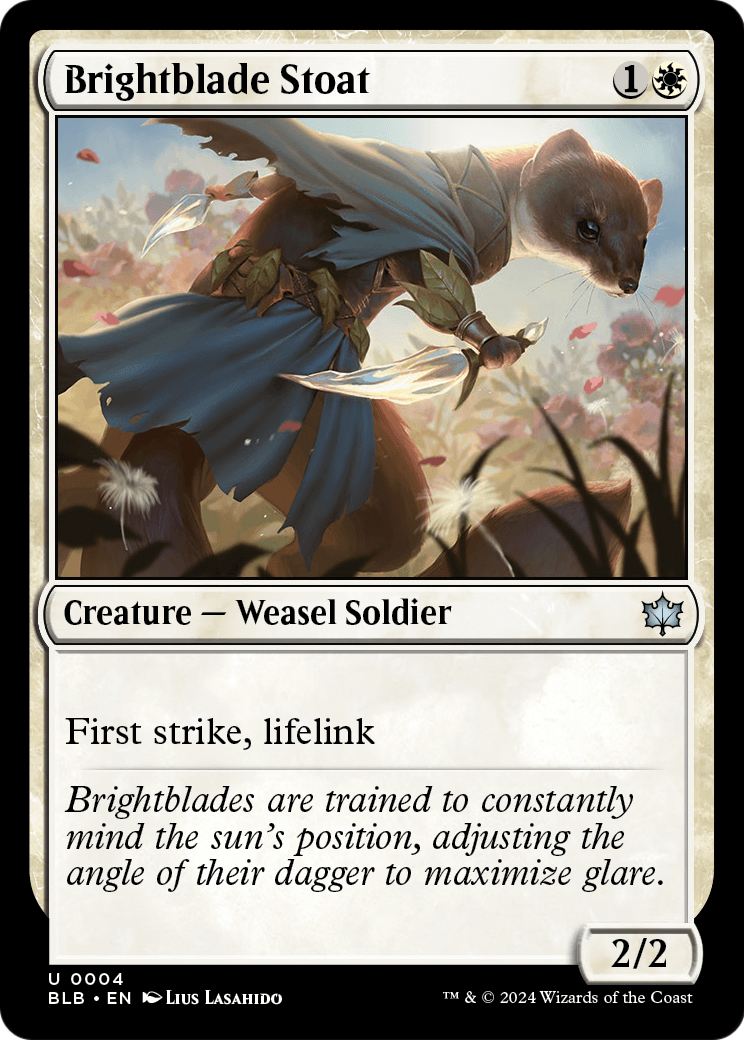 Brightblade Stoat (BLB-004) [Bloomburrow]
