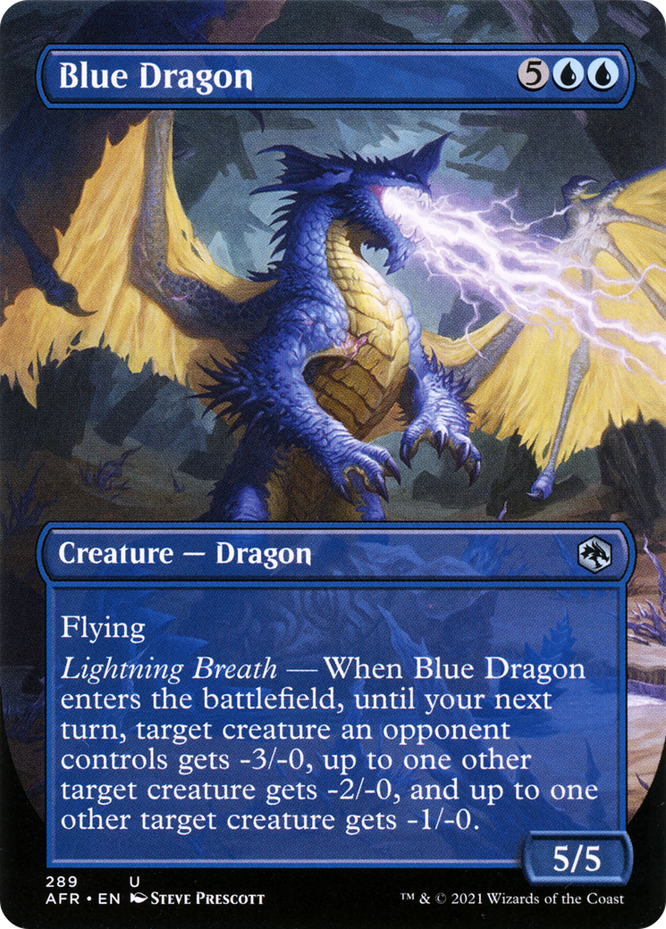 Blue Dragon (Borderless) (AFR-289) [Adventures in the Forgotten Realms]