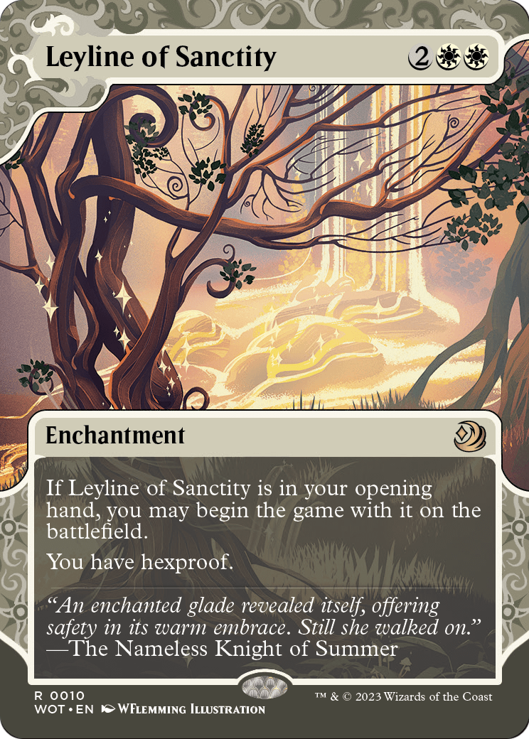 Leyline of Sanctity (WOT-010) (Showcase) (Borderless) [Wilds of Eldraine: Enchanting Tales]