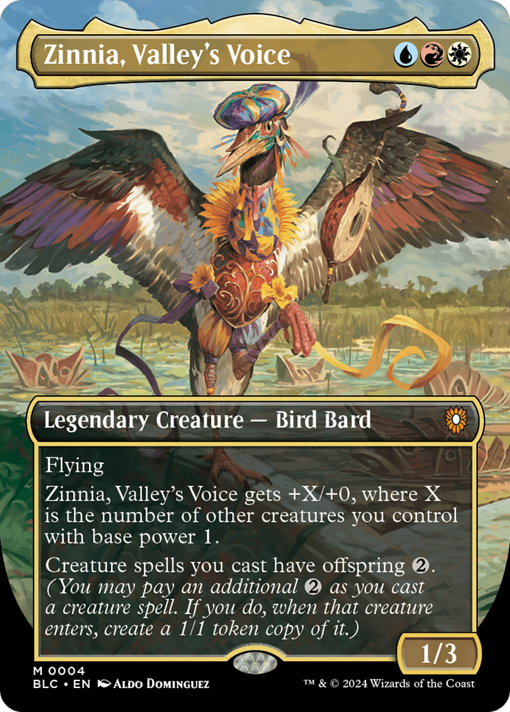 Zinnia, Valley's Voice (BLC-004) [Bloomburrow Commander] (Borderless)
