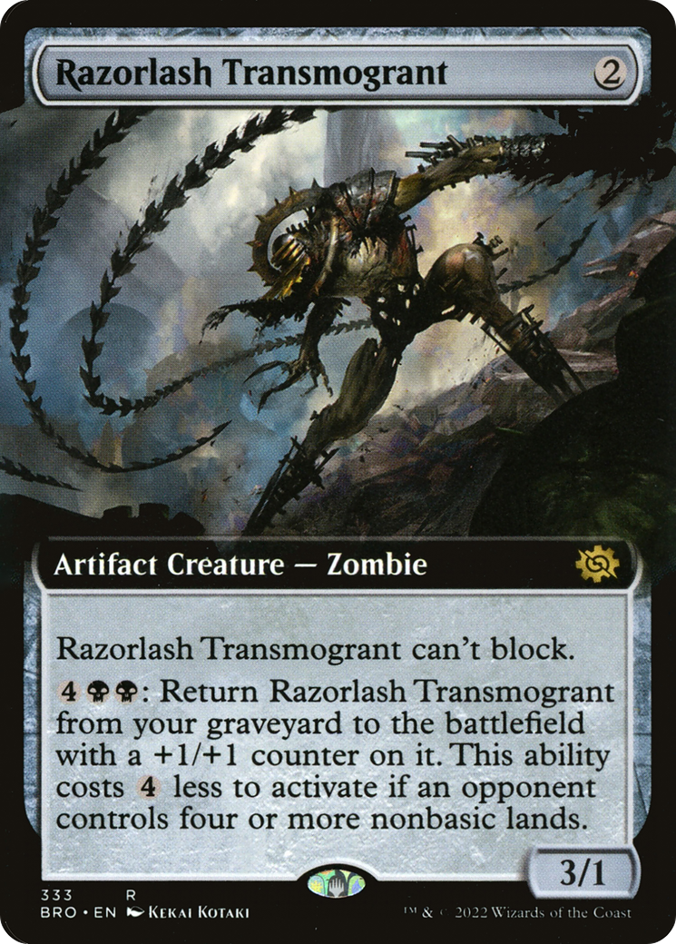 Razorlash Transmogrant (Extended Art) (BRO-333) [The Brothers' War]